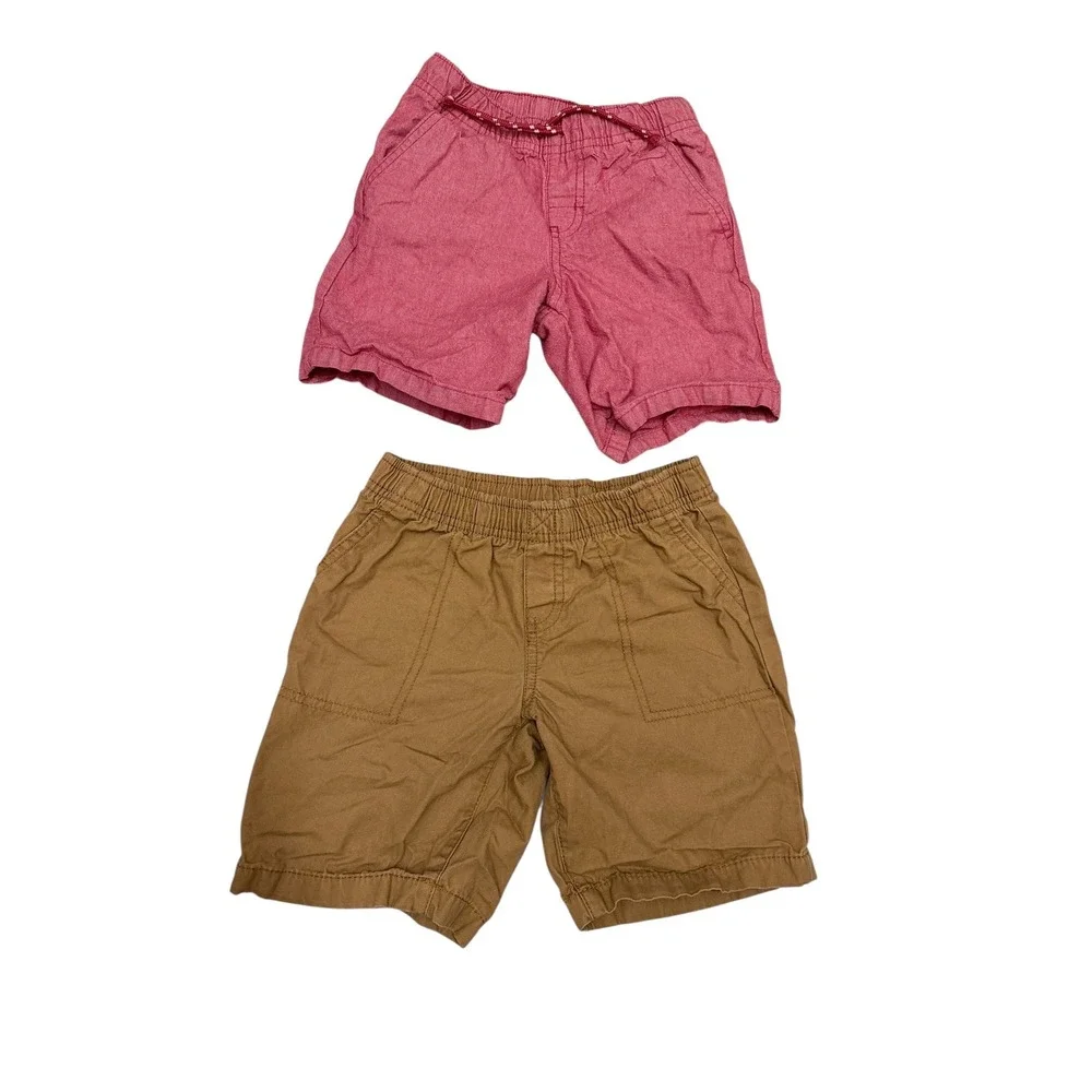 Carter's Shirt & Shorts Cat&Jack Kids 5T Dinosaur Print Blue Red Tan 3pc Set